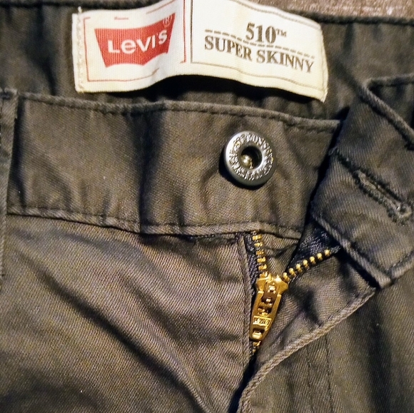 Levi's 501 Super Skinny Black Jeans-14Regular-27x27 - Picture 7 of 8